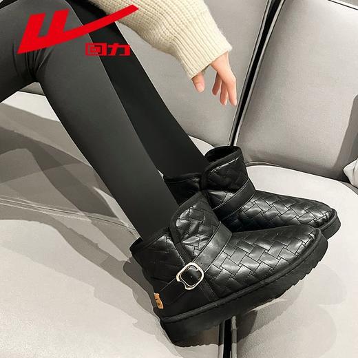 回力雪地靴女款2025冬季新款加绒加厚棉鞋时尚百搭短筒保暖女鞋子 商品图8