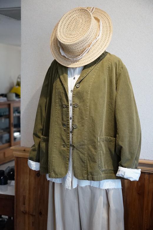 Manuelle guibal复古绿灯芯绒休闲西装 商品图3