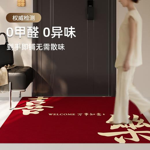 【地垫入户门垫】进门门口玄关地毯 乔迁结婚防滑脚垫可裁剪红色喜庆  商品图2