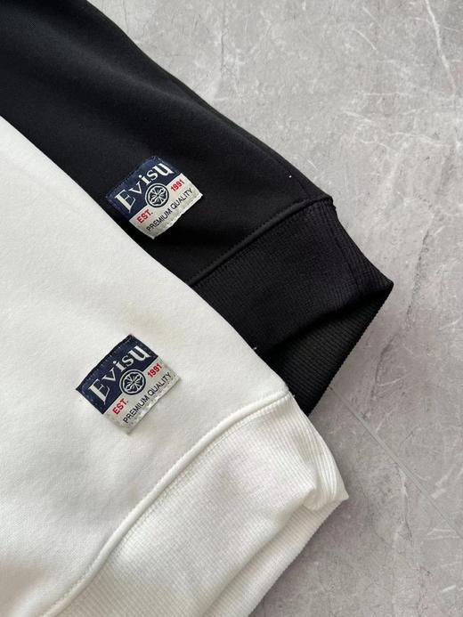 D112930商标海鸥印花银狐绒圆领套头卫衣 商品图3