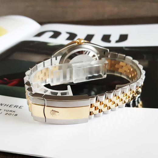 【95新】ROLEX 劳力士126283rbr-0011天文台认证同轴自动机械机芯日期显示36MM（女款）日志型系列蚝式钢/18K黄金；镶嵌钻石表圈221125TJ06 商品图6