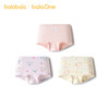 【balaOne】巴拉巴拉宝宝内裤平角纯棉裆儿童四角短裤女童三条装 商品缩略图4