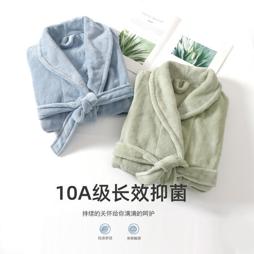 110-170秋冬珊瑚绒浴袍 起夜罩衫 商品图3