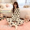 【秒杀❗️39.9到手🔥珊瑚绒家居服套装】柔软亲肤，锁热蓄暖，保暖好看！冬季蝴蝶结印花暖暖女秋冬大码睡衣加绒加厚懒人 商品缩略图0