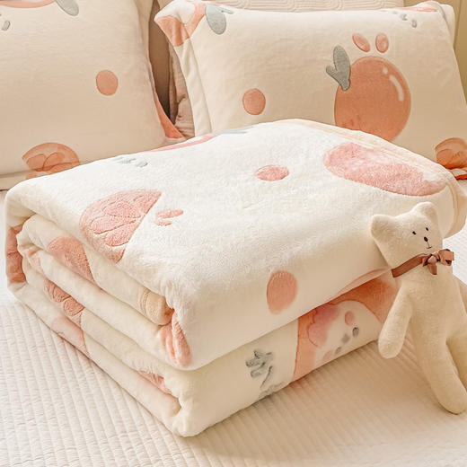 【YW】无忧购冬季法兰绒毛毯双面加厚毯子a类盖毯三件套（截单后3-5天发货) 商品图4