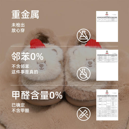 泰兰尼斯儿童棉拖2025冬季新款加绒加厚保暖男女童卡通棉鞋居家鞋 商品图3