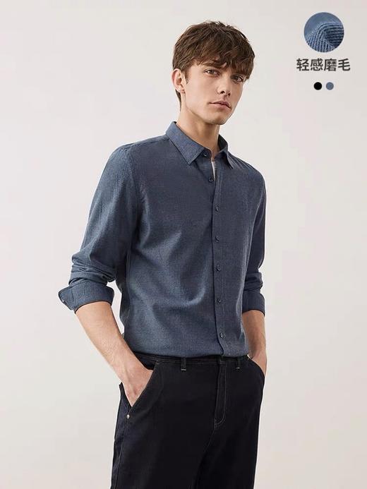 小哈同款   男士棉磨毛衬衫柜子同订单 商品图3