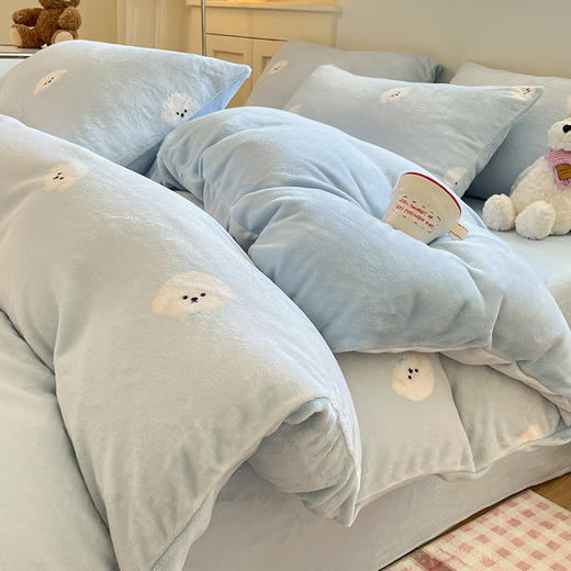 【YW】无忧购a类牛奶绒四件套冬季加厚珊瑚绒被套床上用品（截单后3-5天发货) 商品图12