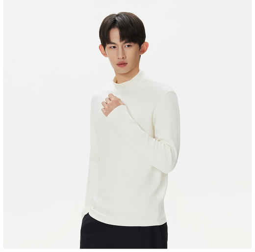 可隆户外休闲衣冬户外男女半高领内搭仿羊绒长袖T恤 商品图0