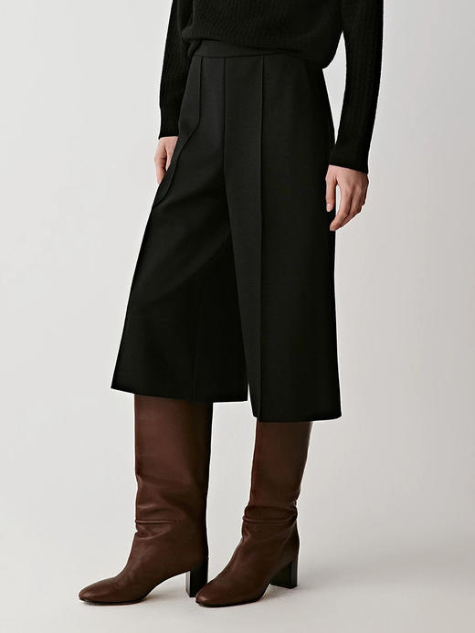 1128-4 独家圆正 小禾 厚款 弹力羊毛罗马布 阔腿七分裤 气场 靴裤 柔滑垂坠好打理 商品图0