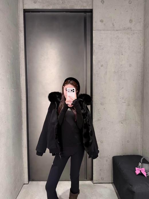 D112909冬季SKIWEAR系列 长袖拉链毛领连帽衫卫衣女款 商品图6