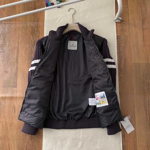 蒙口情侣款冬季新款立领羊毛针织拼接羽绒服 商品图2