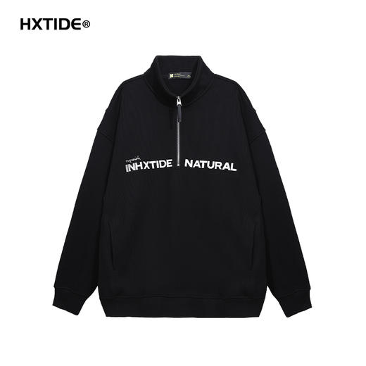 【断码清仓】HX 冬季中领半开胸卫衣Z106440017101 商品图5