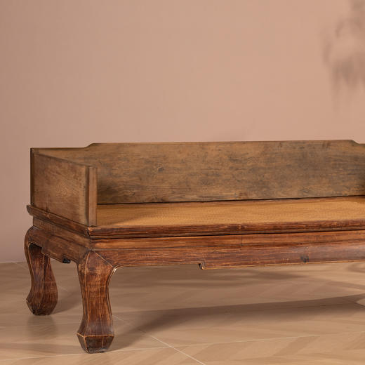 清	榉木三弯腿三围独板罗汉床 商品图1