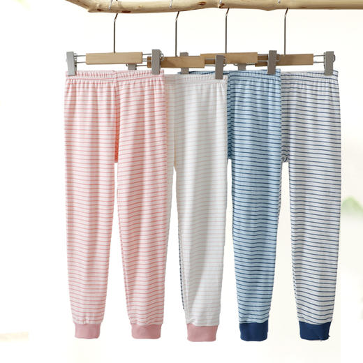 110-170 秋冬纯棉彩条款秋裤内搭裤睡裤 商品图0