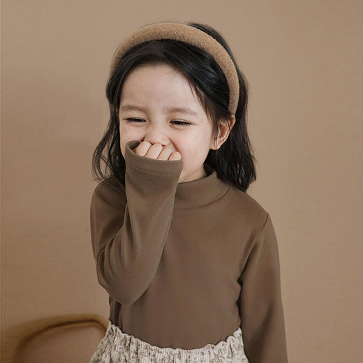 【GZ】无忧购39元2件男女童打底衫秋冬季德绒半高领洋气内搭长袖t恤（截单后3-5天发货) 商品图0