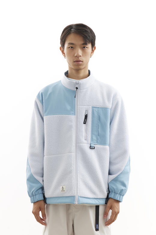 吃茶去chichaqu25秋冬户外抓绒双面外套山系保暖加厚摇粒绒夹克 商品图2