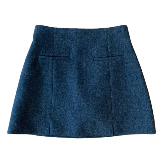 时髦精毛呢短裙！50羊毛小开衩设计女款显瘦A字半裙带衬裤秋冬！ 商品图4