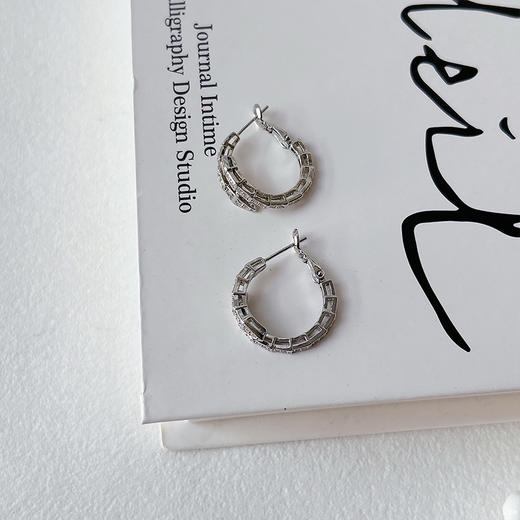 法式耳环女冷淡风耳扣高级感耳坠港风气质耳饰耳圈-纪念日百货门店同款167595780 商品图3