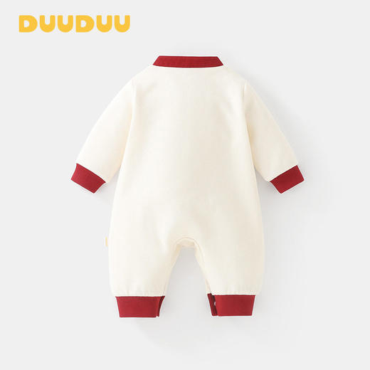 DUUDUU神龙繁花满月宝宝保暖连体衣夹棉冬季a类拜年婴儿过年衣服 商品图2