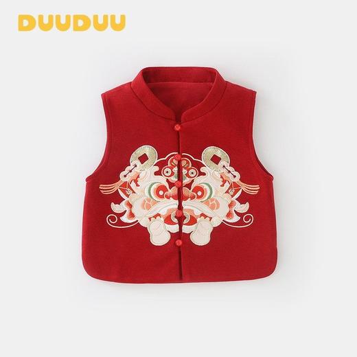 DUUDUU喜狮新年满月套装春秋长袖拜年a类宝宝连体衣婴儿过年衣服 商品图2