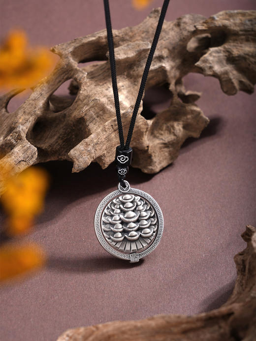 子佩集【聚财转运】银S999套链【BX0280963】招财进宝可转动原创作品仿古项链2511 商品图3