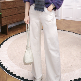 火桐hooton 高货入门级羊毛牛仔白牛 2025冬加绒牛仔直筒裤9216