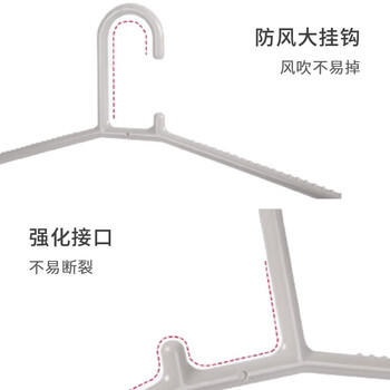 茶花 大衣架 防滑衣架子 衣挂架晒衣架衣服撑子挂衣架 18支装 商品图5