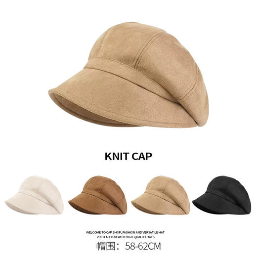 喵小仟秋冬麂皮帽子合集 复古又时髦 多款可选 商品图6