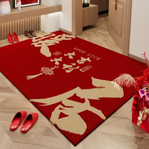 【地垫入户门垫】进门门口玄关地毯 乔迁结婚防滑脚垫可裁剪红色喜庆  商品图10