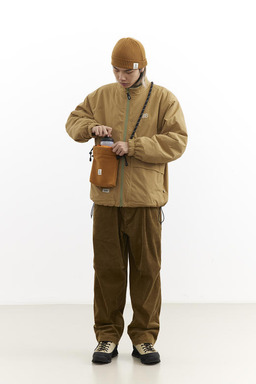 吃茶去chichaqu25秋冬户外抓绒摇粒绒水壶束口包拼接再生尼龙包山 商品图3