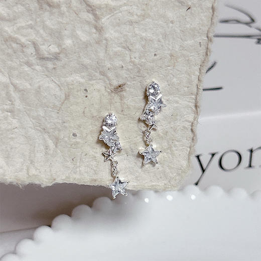 灵动流苏氛围感五角星搭配锆石耳饰-纪念日百货门店同款164244327 商品图2