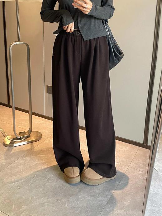 D112901简约慵懒风一粒扣松紧腰宽松阔腿裤 商品图6