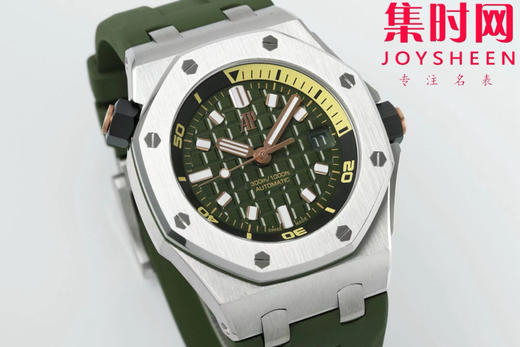 全新升级V2版本 震撼发布 AP爱彼 IPF皇家橡树离岸型系列 快拆功能潜水表—皇家橡树15720ST 牛油果绿 男士腕表 商品图2