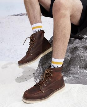 CAT Glenrock Mid系列 头层牛皮 休闲时尚复古透气耐磨中帮户外靴 Z-15733