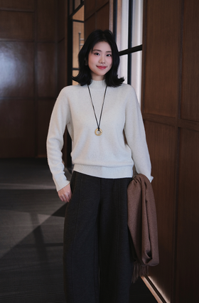 【门店同款】ENJOY冬季“雅美”中领针织上衣 168044373