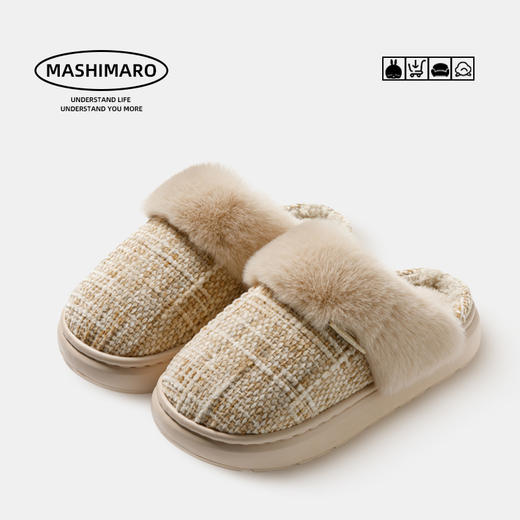 【YW】无忧购49元2件流氓兔棉拖鞋男女士冬季家用室内防滑厚底加绒保暖舒适小香风ZS-3099（截单后3-5天发货) 商品图5