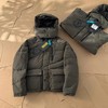 D112925联名款防水尼龙缝线连帽羽绒服外套男女同款 商品缩略图0