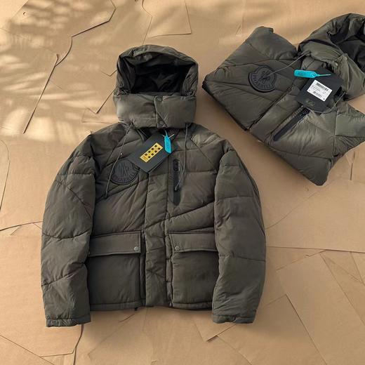 D112925联名款防水尼龙缝线连帽羽绒服外套男女同款 商品图0