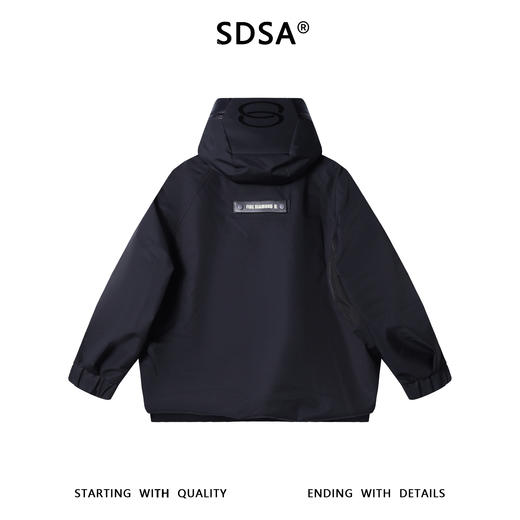 H915SDSA男士秋冬新款痞帅男装高级感连帽羽绒服拼接户外宽松百搭外套 商品图5