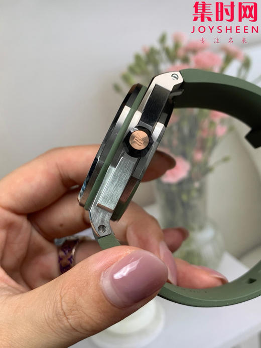 APS爱彼皇家橡树15720ST系列 牛油果绿 男士腕表 搭载全新定制一体机Cal.4308全自动机械机芯，表盘尺寸42x14.2mm, 不惜高成本开发一体机 商品图3