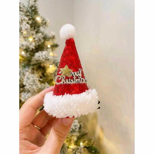 可爱圣诞头饰圣诞帽发夹边夹发卡甜美小鹿鹿角小夹子圣诞节礼物女 商品图4