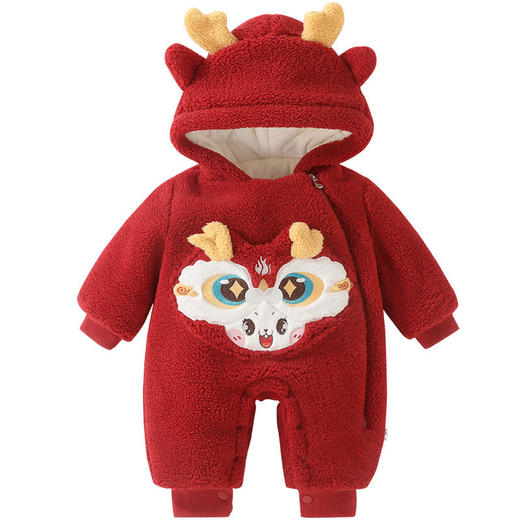 DUUDUU满月秋冬季拜年宝宝连体衣加厚保暖外出服a类婴儿过年衣服 商品图4