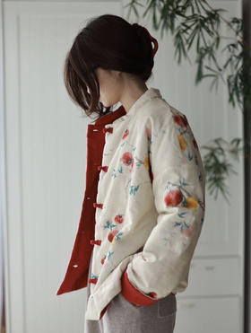 加厚双面穿雅致花色国风棉服
