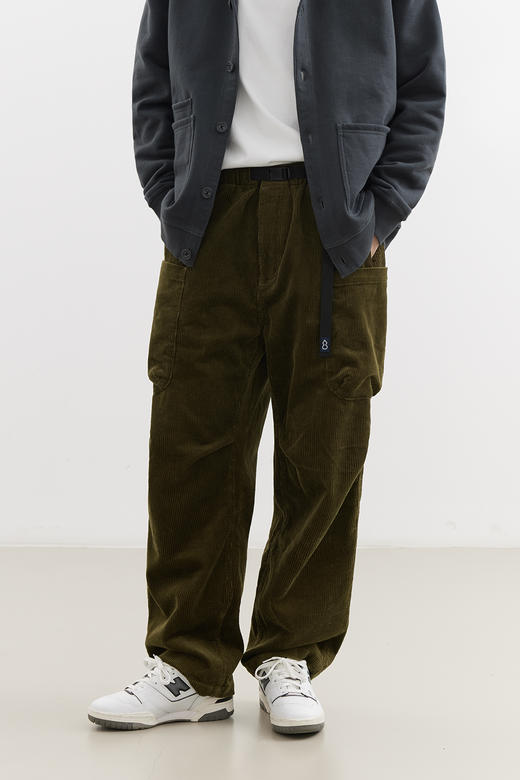 吃茶去chichaqu25大口袋重磅灯芯绒长裤宽松工装休闲山系百搭 商品图0