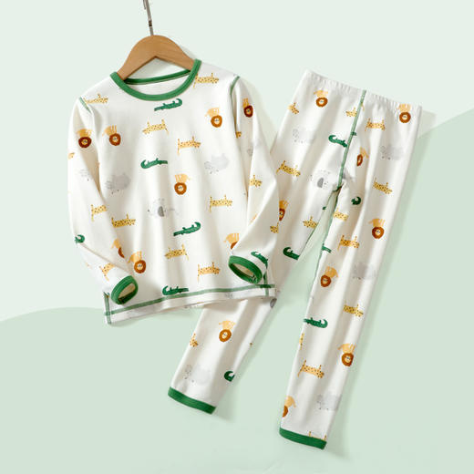 110-170码95%棉舒绒棉保暖无骨织造满印长袖套装 商品图4