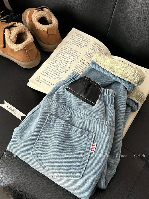 【萌宝出街·元气暴击- 一条过冬】童装加绒加厚棉裤牛仔裤冬季百搭厚绒卫裤 商品图14