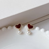 爱心耳环创意珍珠法式银针耳钉-纪念日百货门店同款165803274 商品缩略图1