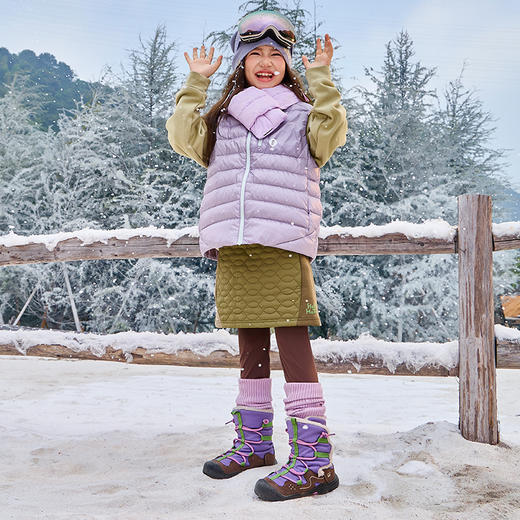 SMIBU旷野徒步系列男女儿童2025冬新款加绒苍穹锁暖蓄热雪地靴Z54FY6202 商品图2