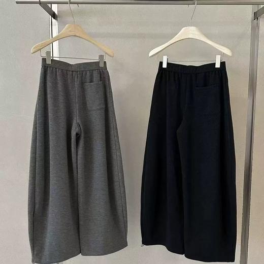 【YW】无忧购慵懒风奶芙绒复合澳羊绒抽绳垂感云朵弯刀裤 25389#（截单后3-5天发货) 商品图1